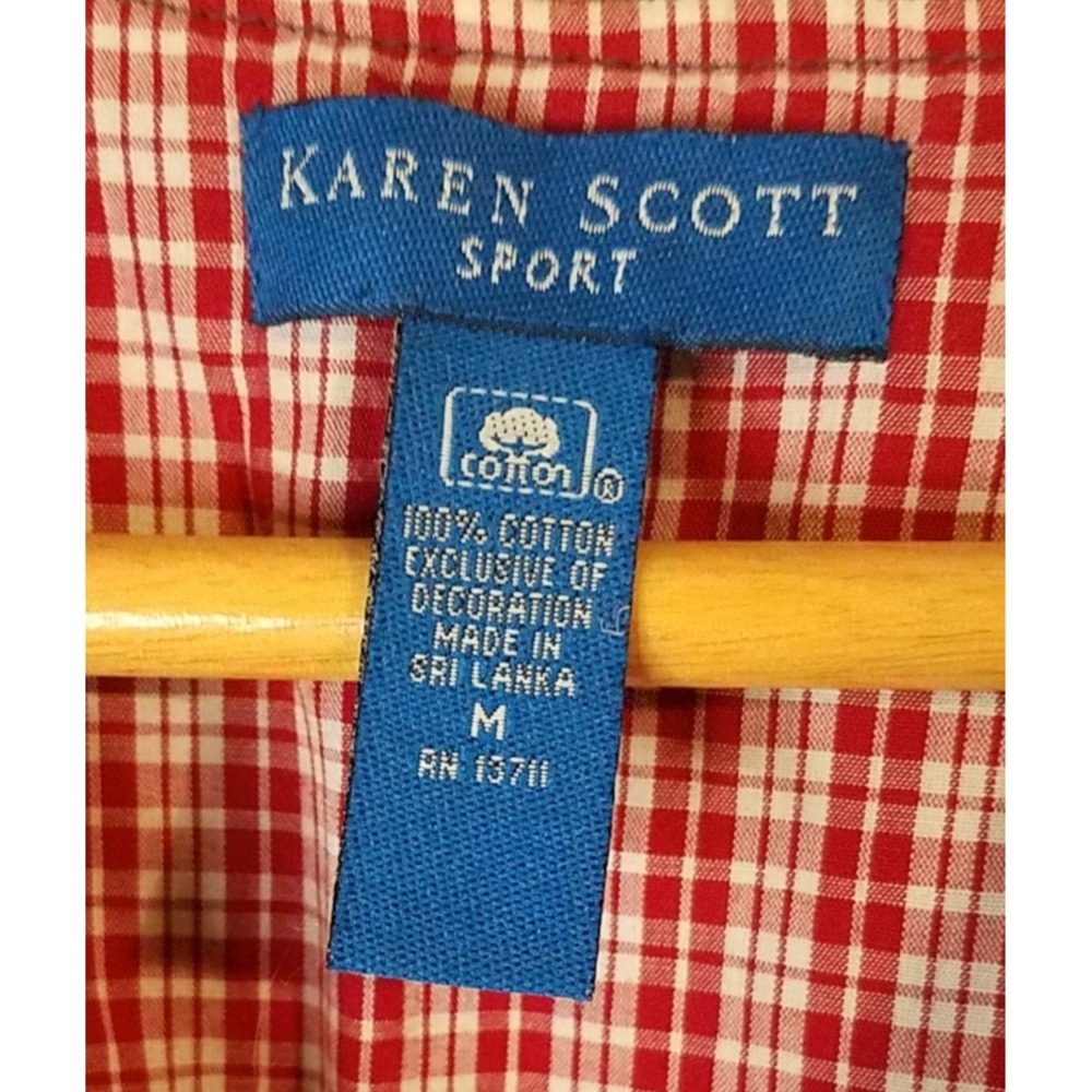 Christmas Karen Scott Vest Womens Med Blue Tree Star Snowman Ugly Vtg 90's - Picture 3 of 4